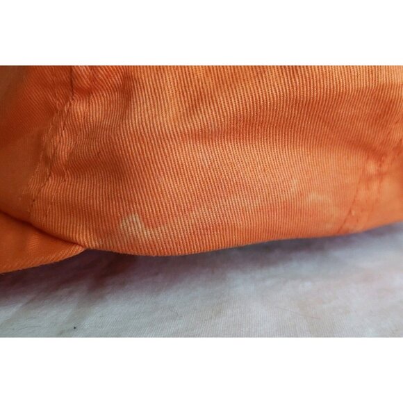 Vtg Saturday Night Fever Disco Hat Travolta Snapback Brow Flap Orange 70s USA - Picture 9 of 11